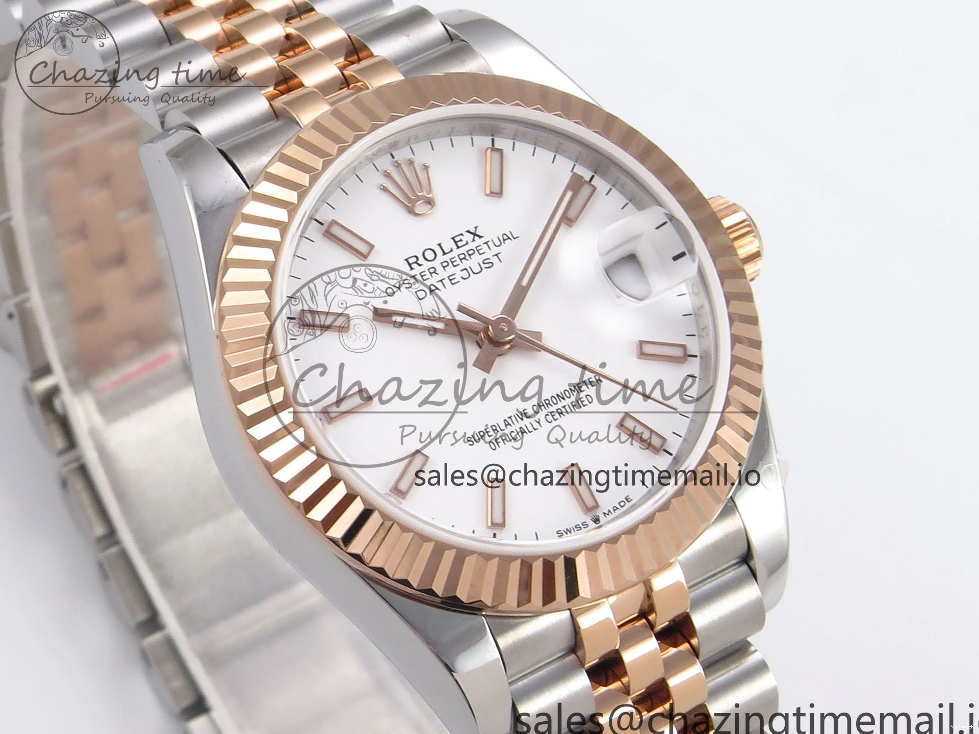 SS Bracelet Edition Dial White Best GMF 31 on RG 278271 DateJust Steel 1:1 A2824 Jubilee Stick 904L 1221